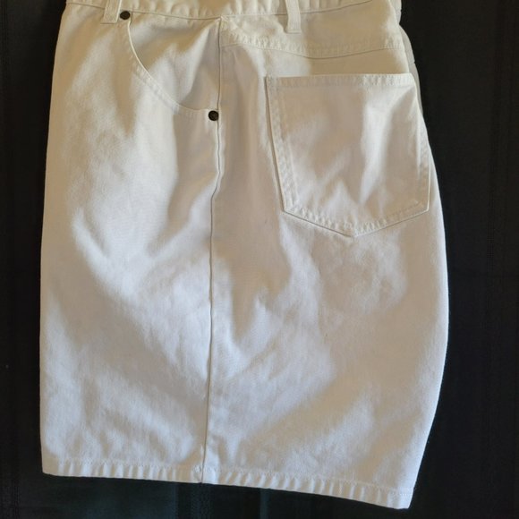 Vintage Cherokee White Jean Denim Shorts High Waisted Size 16 - Picture 3 of 8